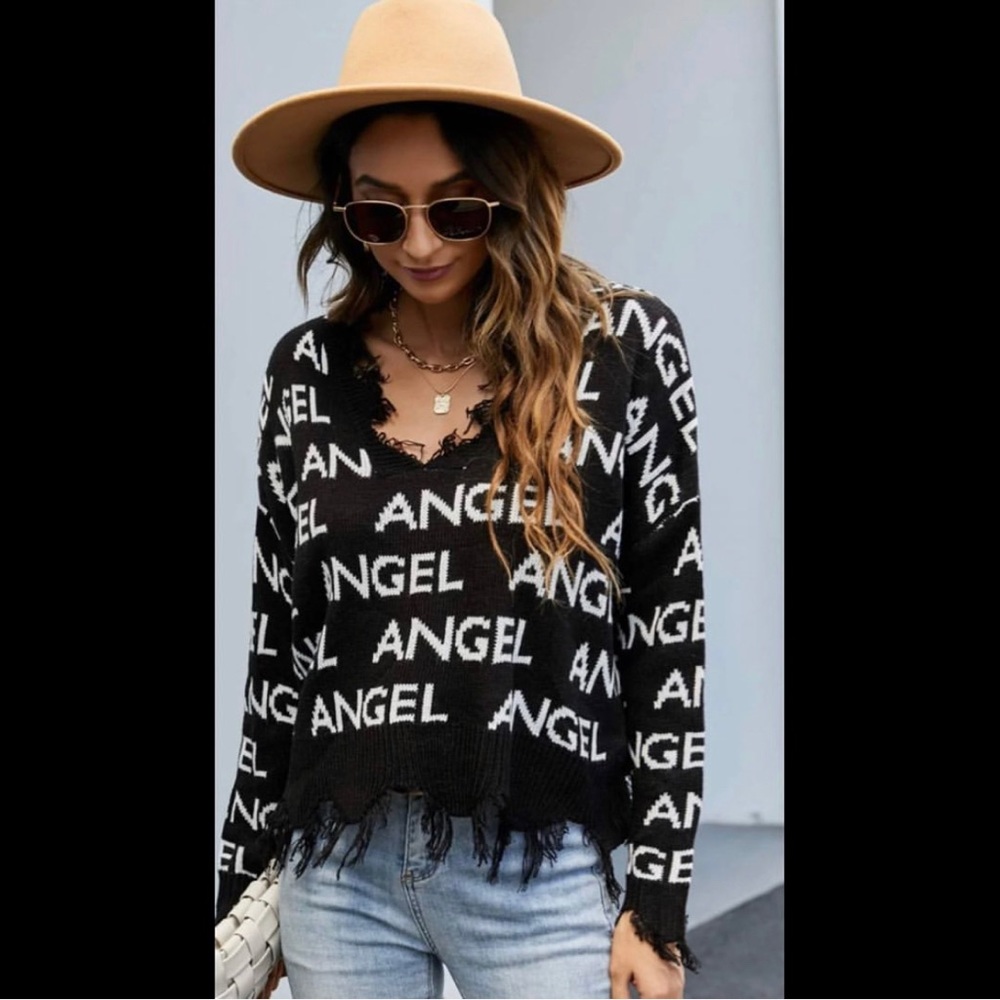“Angel” Print Women’s Sweater